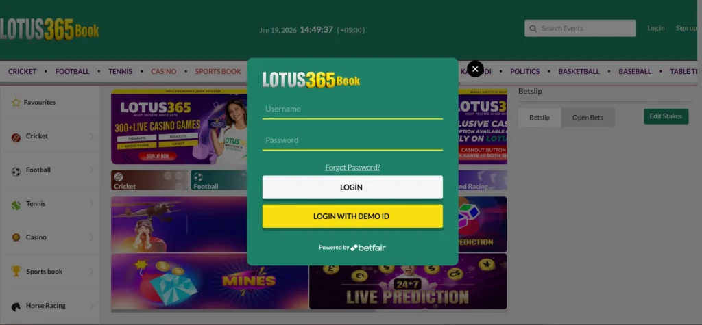 Lotus365 Customer support 