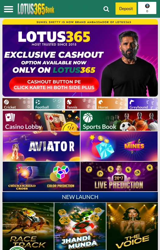 Explore the Lotus365 dashboard, having 1000+ games