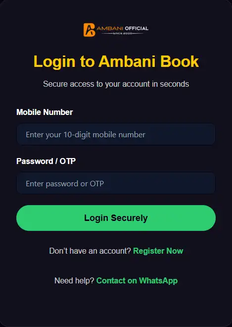 Ambani Book betting